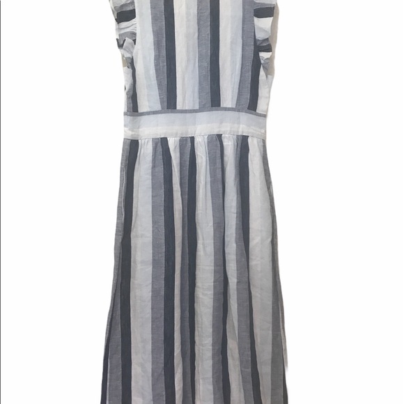 JCrew Point Sur Linen Striped Dress Size 6 - Picture 7 of 12